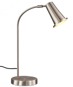 Hotel Desk Lamp Brushed Nickel Iron With USB for customize design, wholesale, bulk order