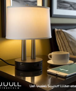 Hotel Table Light With USB Outlet