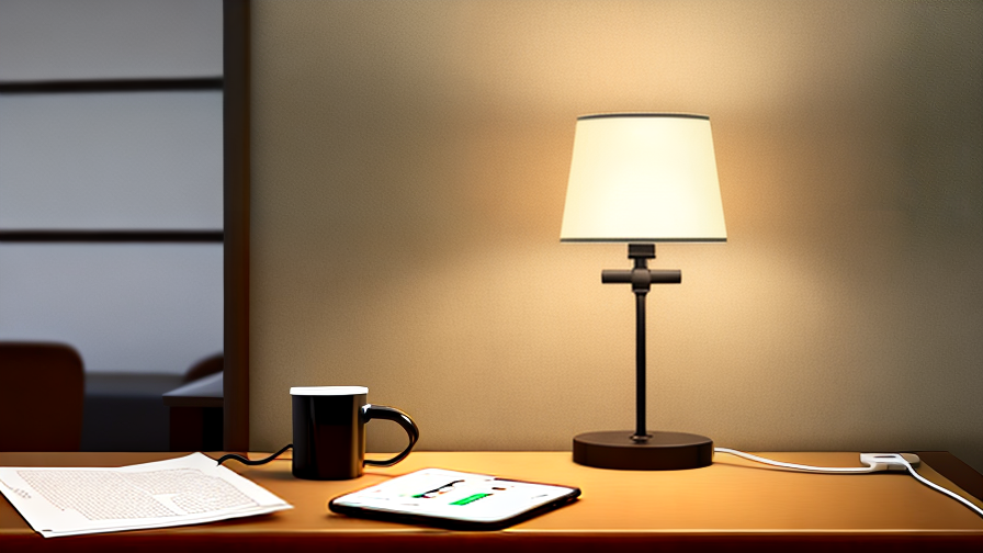 Hotel Table Light With USB Outlet