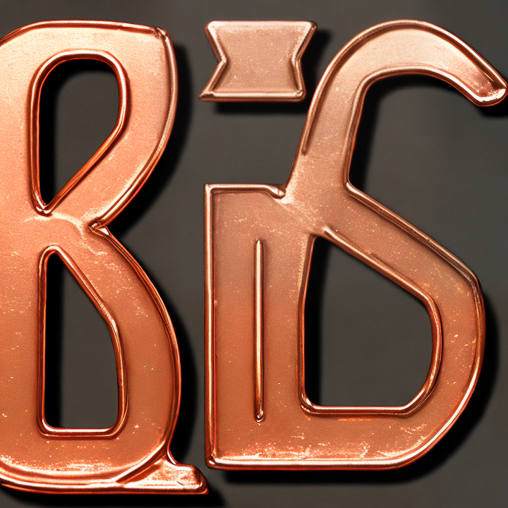 copper letters