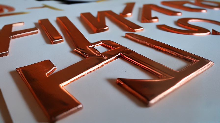 copper letters