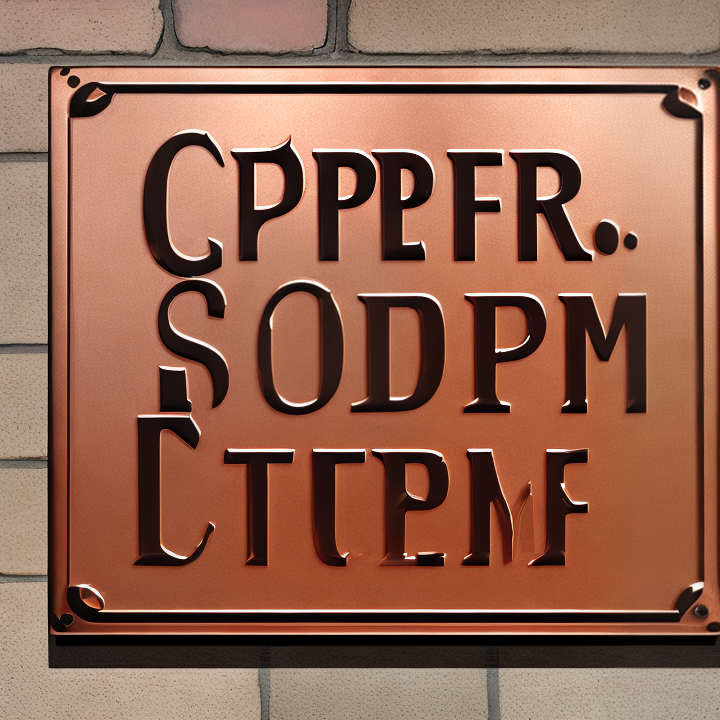 copper signage