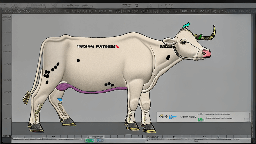 Cow Embroidery Design