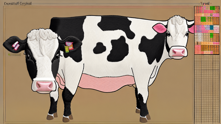 Cow Embroidery Design