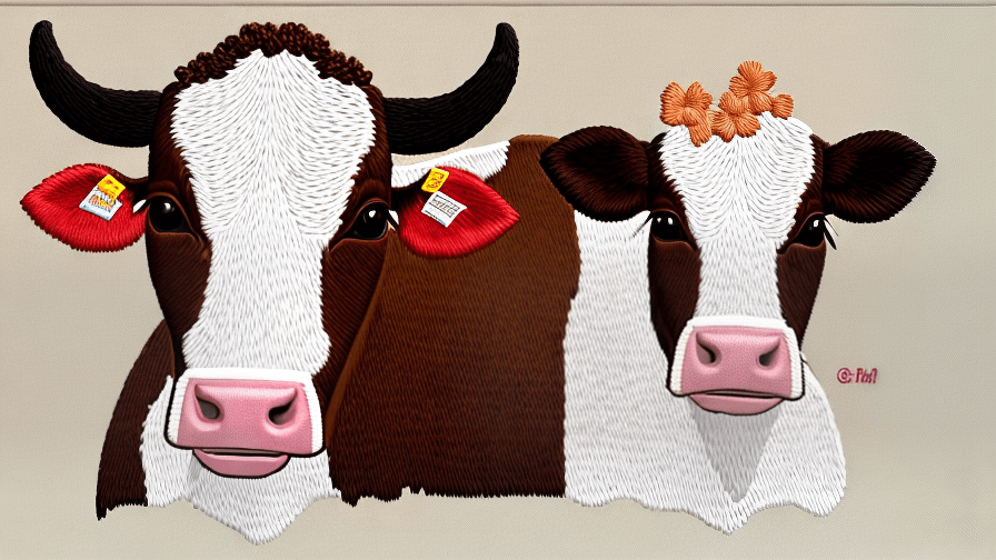 Cow Embroidery Design