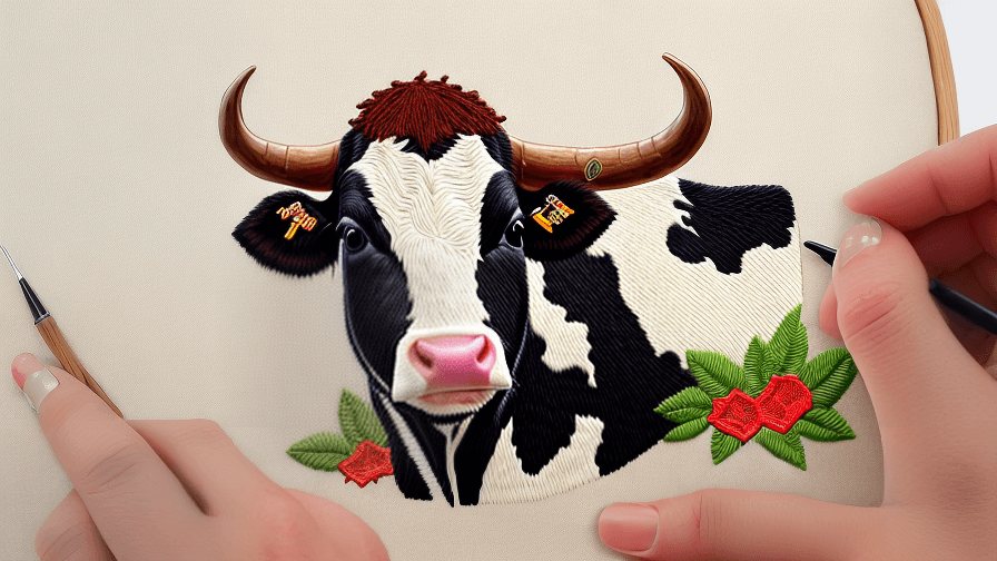 Cow Embroidery Design
