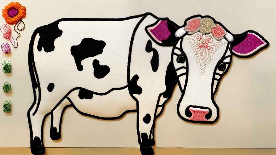Cow Embroidery Design