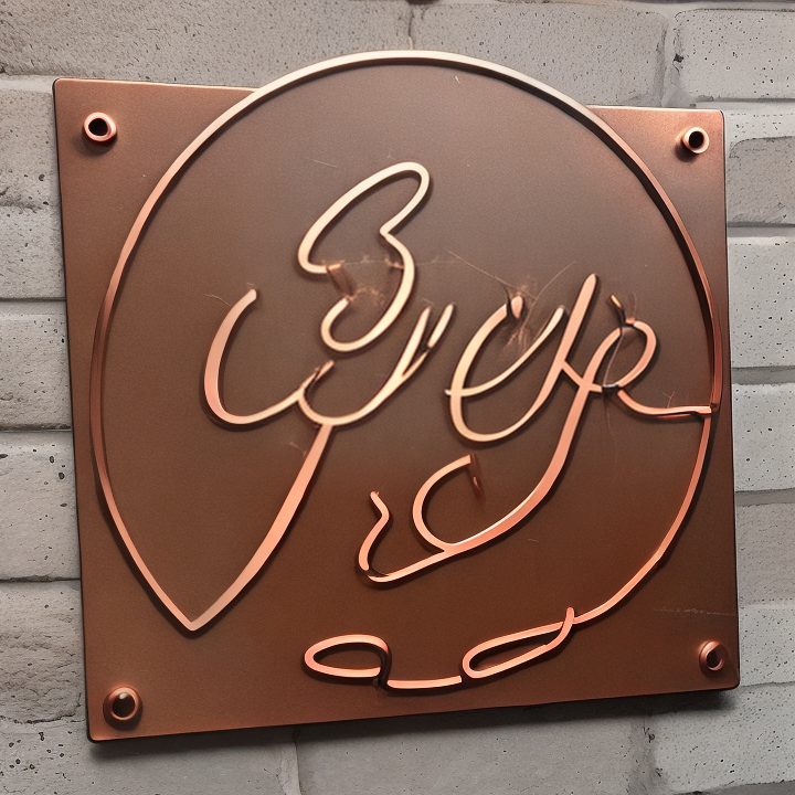 custom copper sign