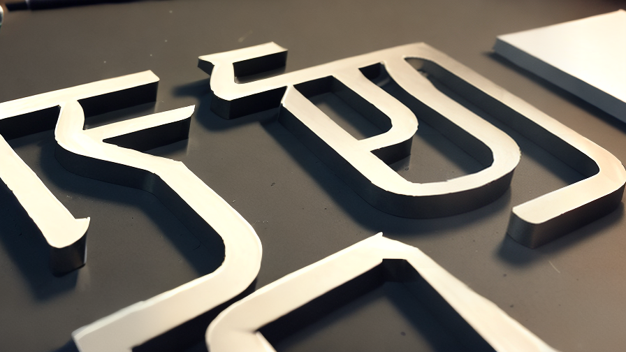 flat metal letters