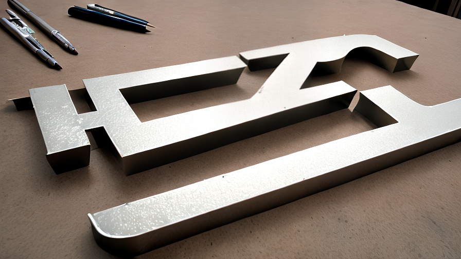 metal letter sign