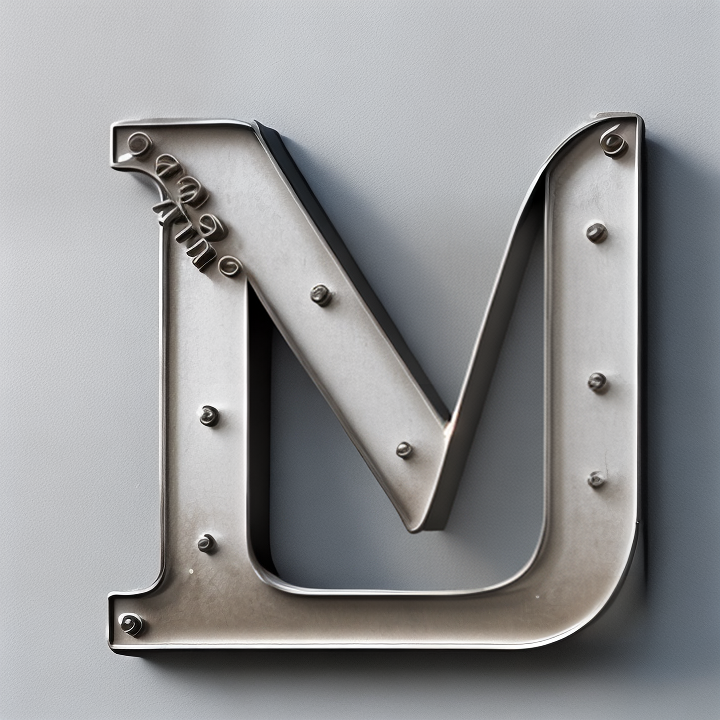 metal letter sign