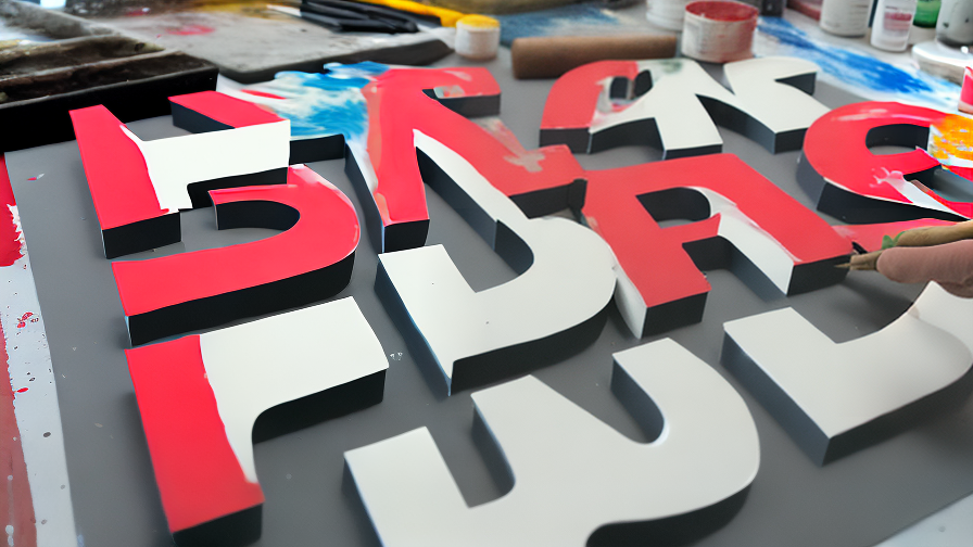 painted acrylic letters