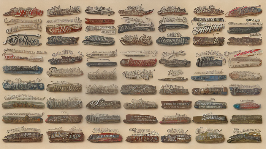 small brass lettering