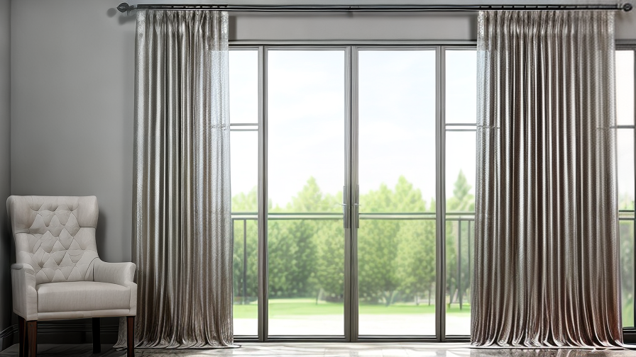 metallic fringe curtain