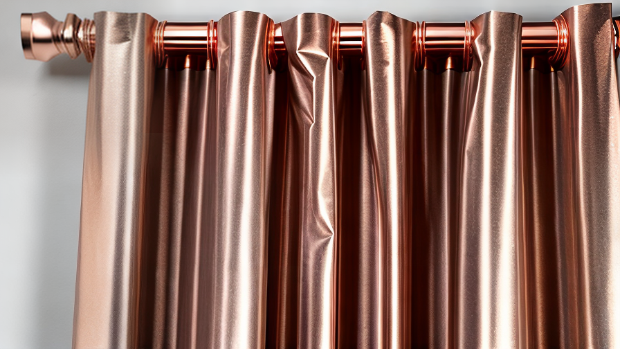 rose gold foil curtain