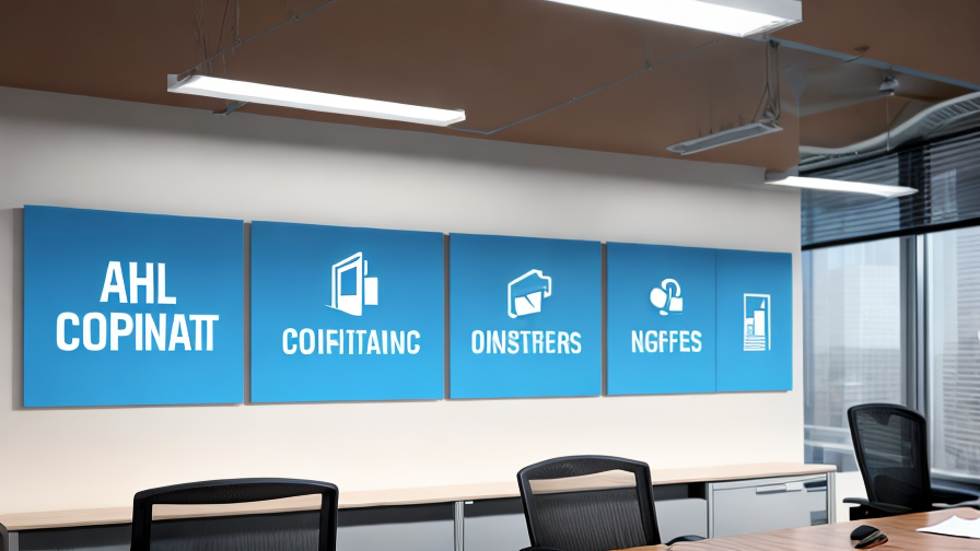 company signs for an office