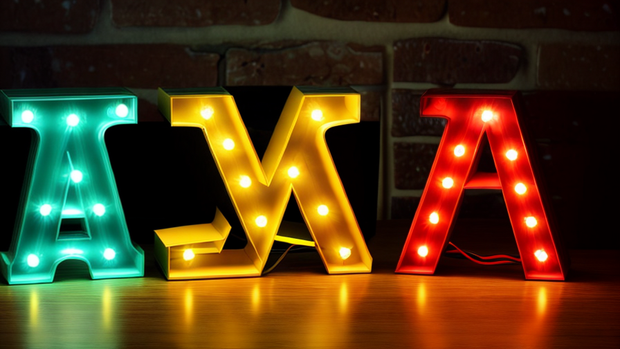 letter a light up sign