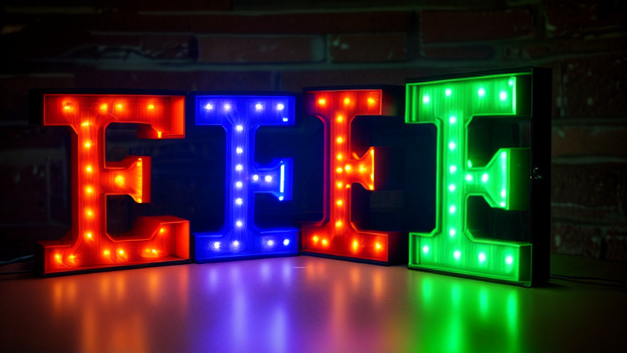 light up sign with letters
