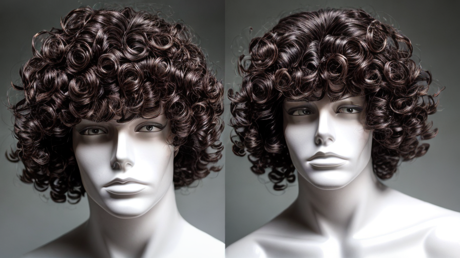 mens curly wig