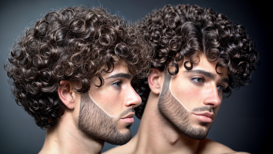 mens wig curly