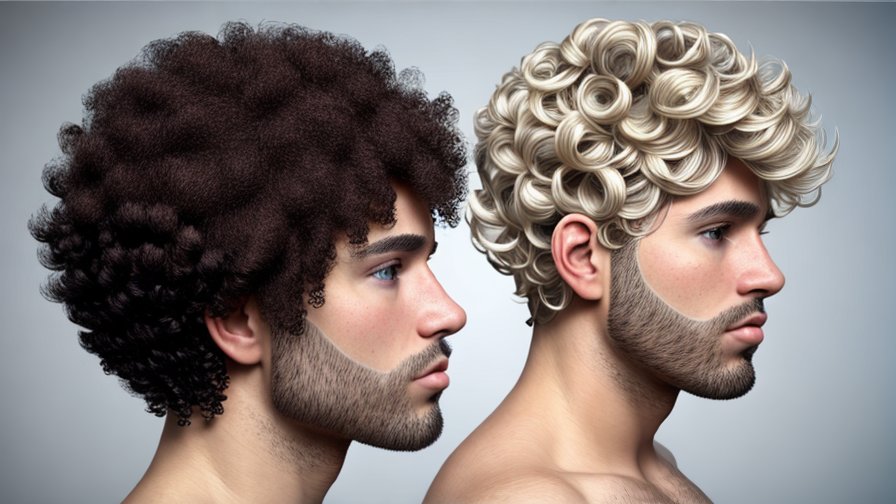 mens wig curly