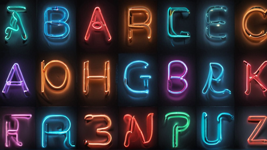 alphabet neon light
