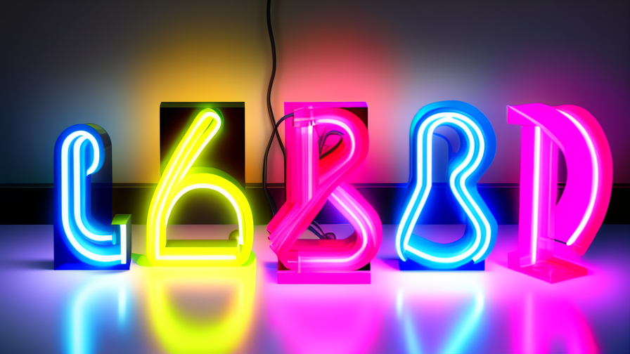 alphabet neon light