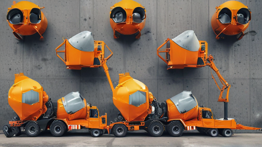 concrete mixer machine with lift