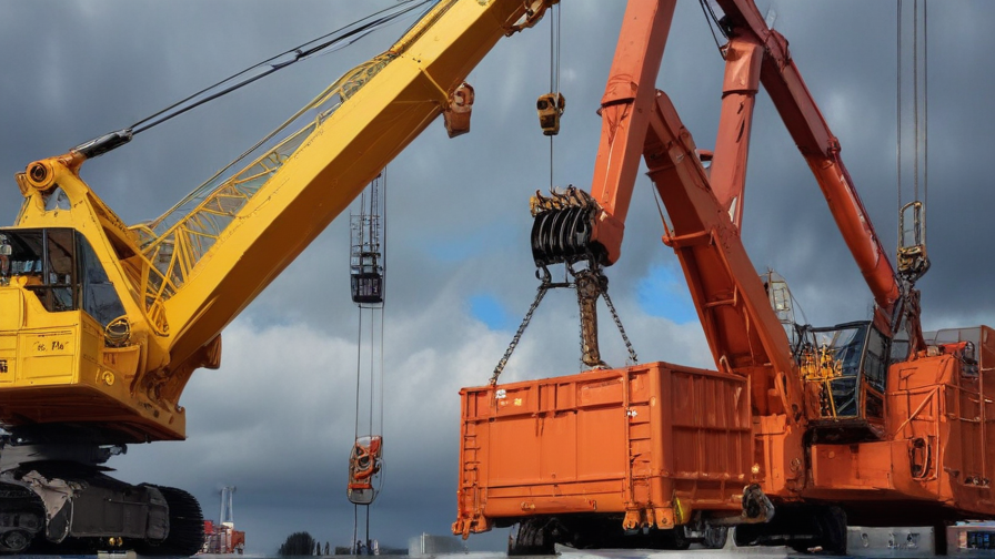 crane and bucket