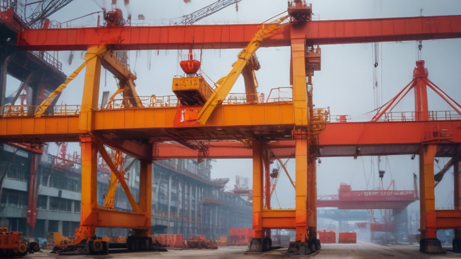 gantry crane working