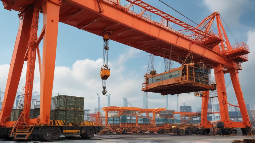 gantry crane working