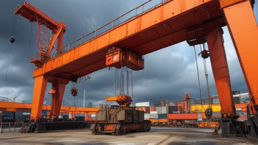 gantry crane working