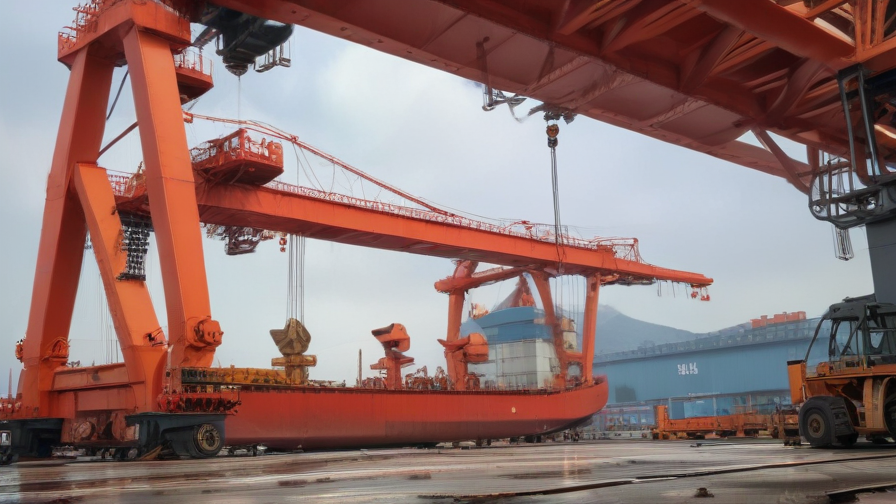 gantry crane working