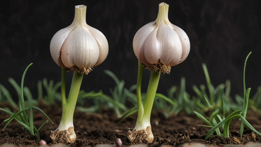 how does garlic grow pictures
