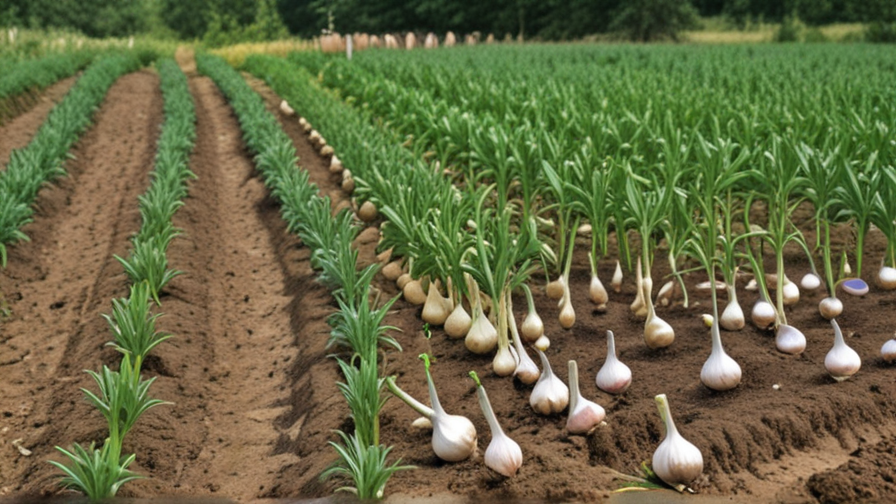 how does garlic grow pictures