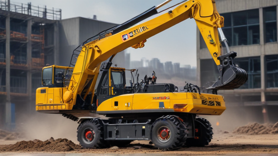 lifting an excavator with a crane