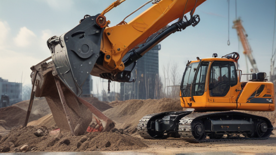 lifting an excavator with a crane