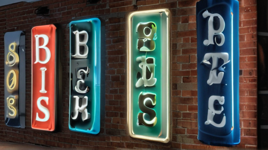 lighted outdoor business signs