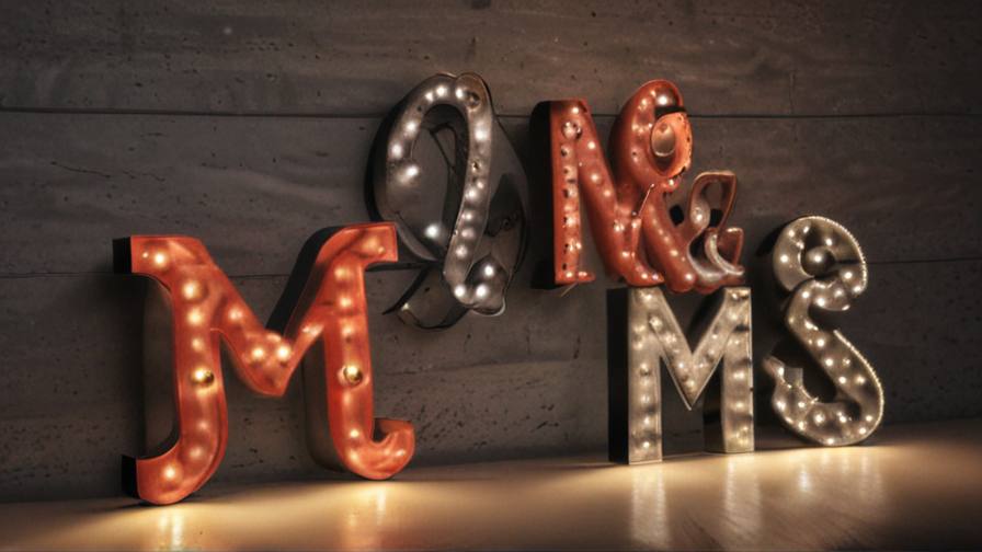 mr & mrs led sign