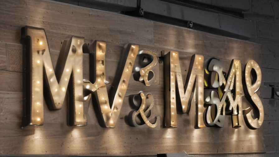 mr & mrs led sign
