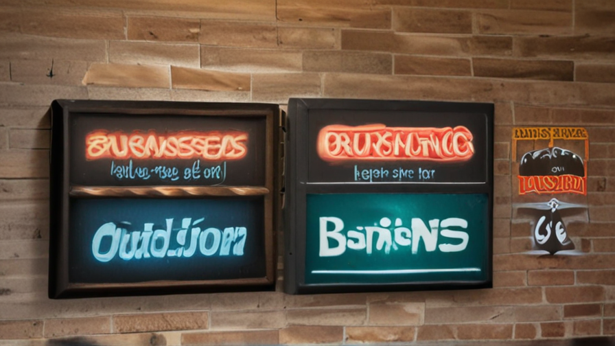 outdoor lighted business signs