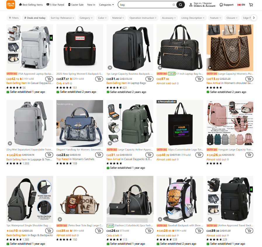 bag from China