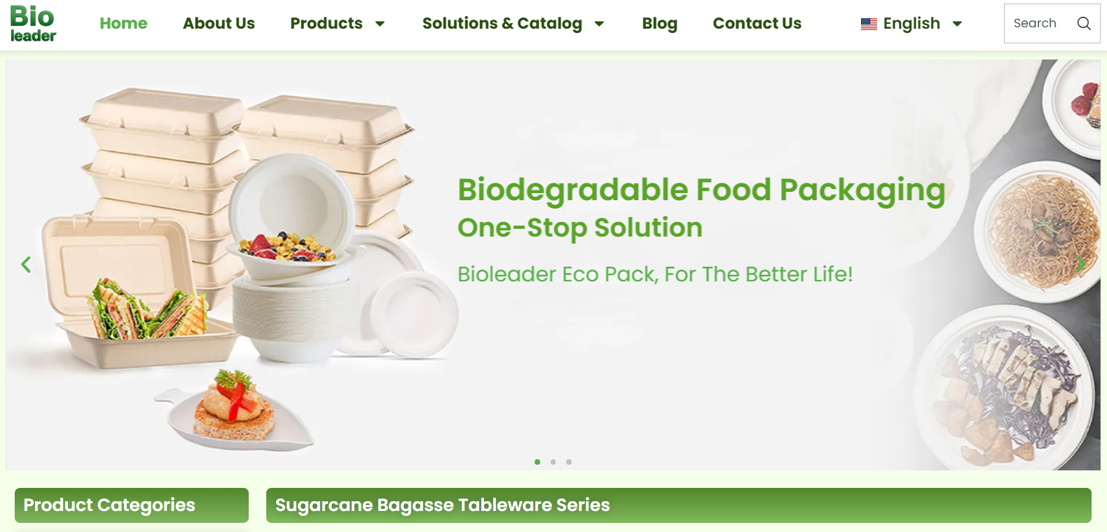 Sugarcane bagasse, cornstarch, Paper and wood pulp. Offers one-stop eco-packaging solutions