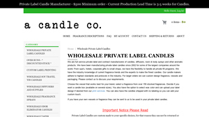 A Candle Co - Private Label Candles