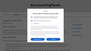 Accounting Tools - Supplier Insights