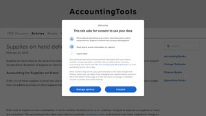 AccountingTools - Supplies on Hand