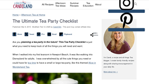 A Day in Candy Land - Ultimate Tea Party Checklist