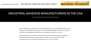 Adhesives & Coatings - Industrial Adhesives