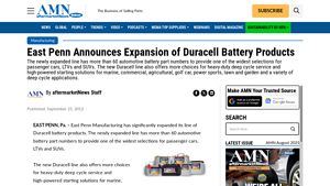 East Penn - Duracell Automotive Battery Line Expansion
