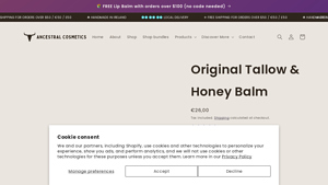 Ancestral Cosmetics - Original Tallow & Honey Balm